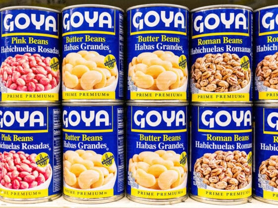 Goya pink beans, butter beans and Roman beans